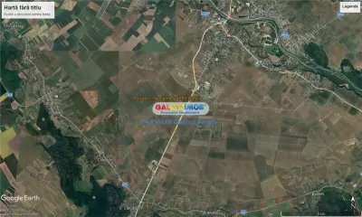 Adunatii Copaceni teren intravilan  14700 mp,deschidere 62m - Copaceni