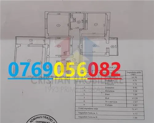 AP 4 camere, Plantelor, Confort 1 decomandat - 80 mp - foto 1