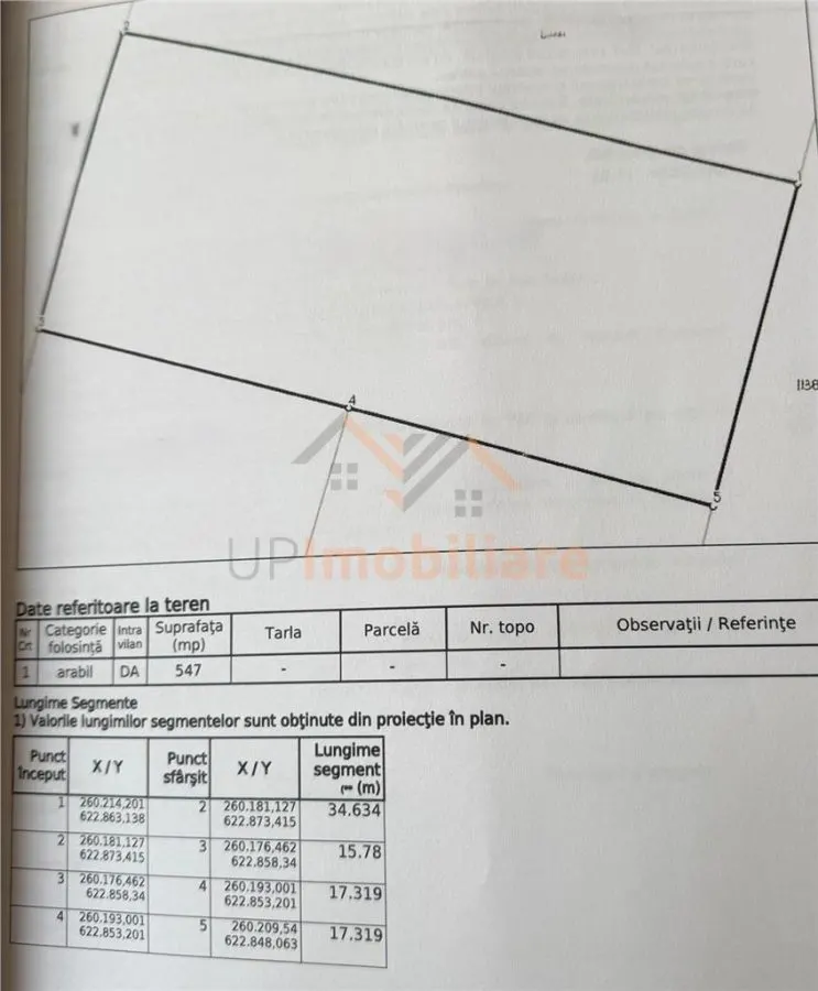 TEREN INTRAVILAN | 547 MP | SANTANDREI - foto 3