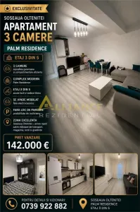 Palm Residence Soseaua Oltenitei Apartament 3 camere 2 bai mobilat - Popesti-Leordeni