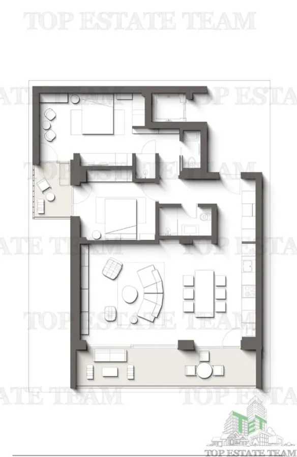Apartament Premium cu 3 camere cu terase | Vedere directa la mare si padure - Proiect exclusivist Olimp,Constanta - foto 2