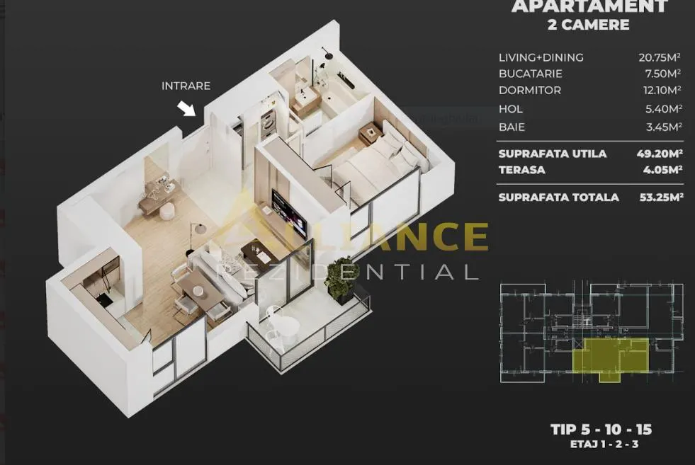 AME Residence â€“ Apartamente Noi cu 2 si 3 camere â€“ incalzire in pardoseala â€“ comision 0% - foto 8